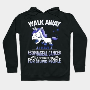 funny esophageal cancer grumpy unicorn warrior Hoodie